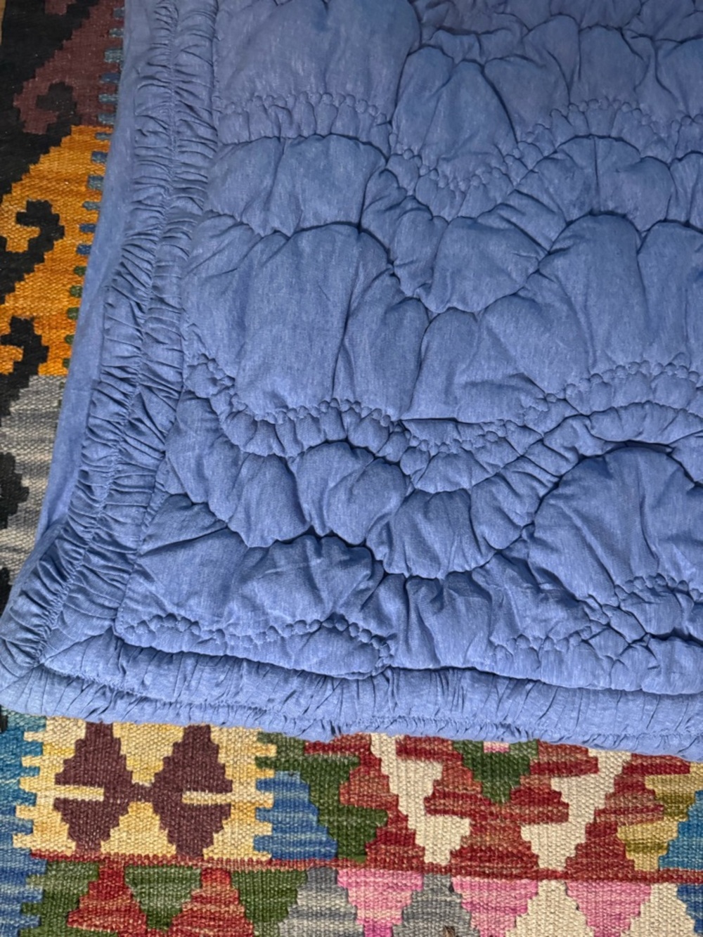 Anthropologie quilted jersey euro shams, set of two like new - Picture 2 of 4